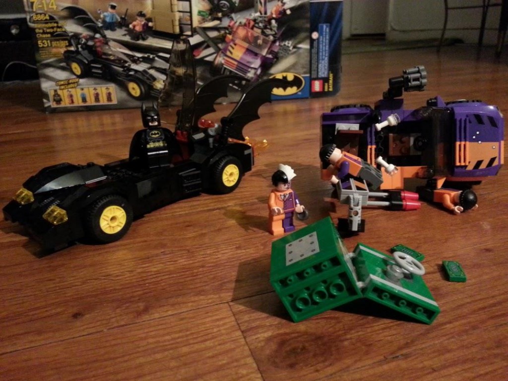 LEGO Batman stops bank robbery